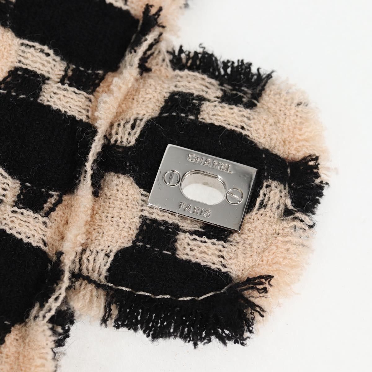 Chanel Chanel Classic Single Flap Bag Quilted Houndstooth Tweed and Ribbon Size ONE SIZE - 13 Thumbnail