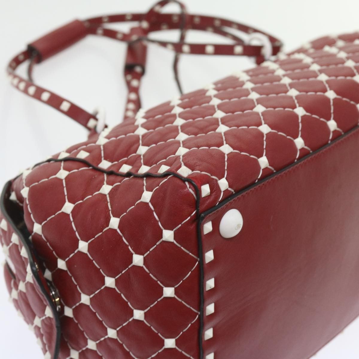 Valentino Valentino Garavani Free Rockstud Spike Duffle Bag Quilted Leather Size ONE SIZE - 11 Thumbnail