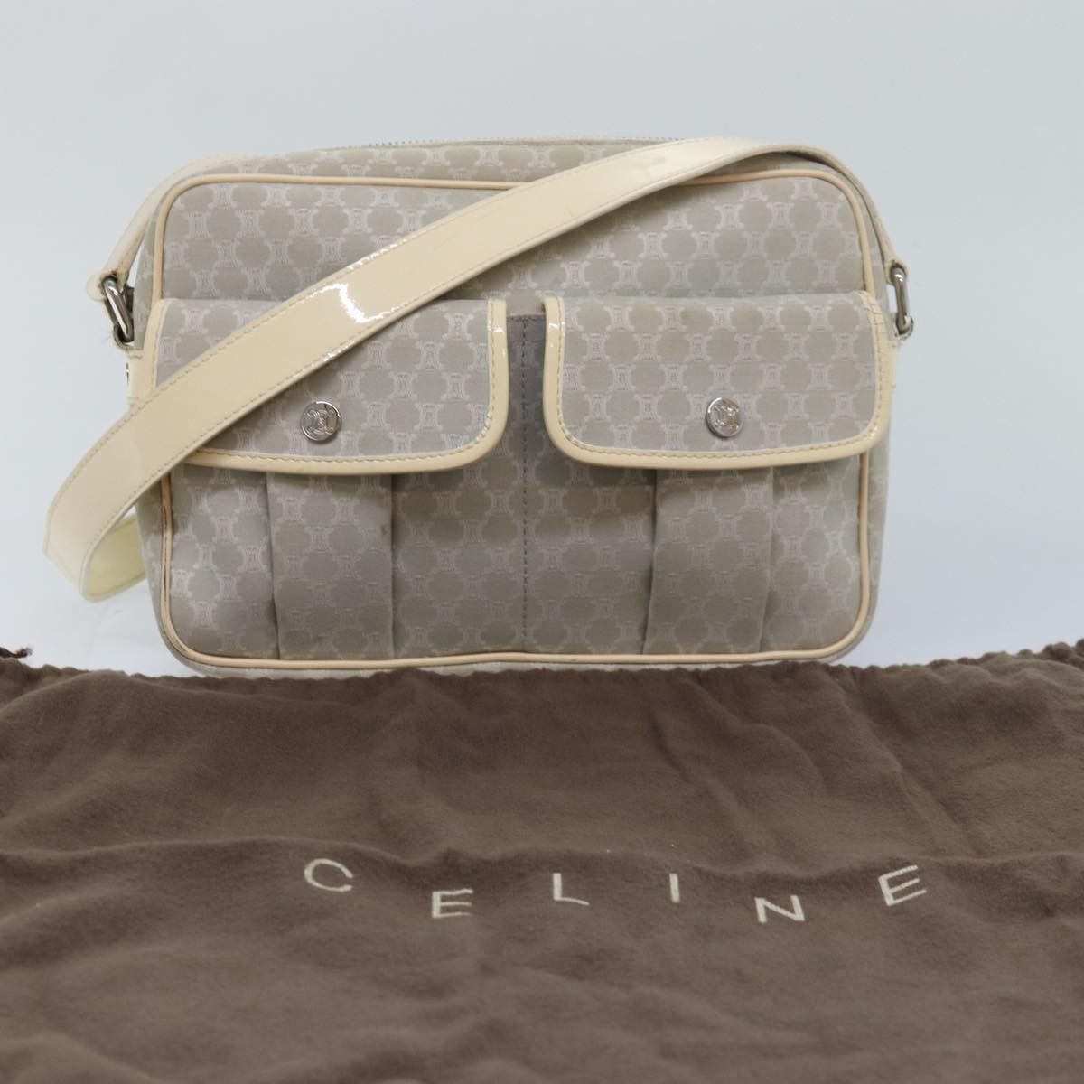 Celine Celine Vintage Macadam Shoulder Bag Canvas and Leather Size ONE SIZE - 13 Thumbnail