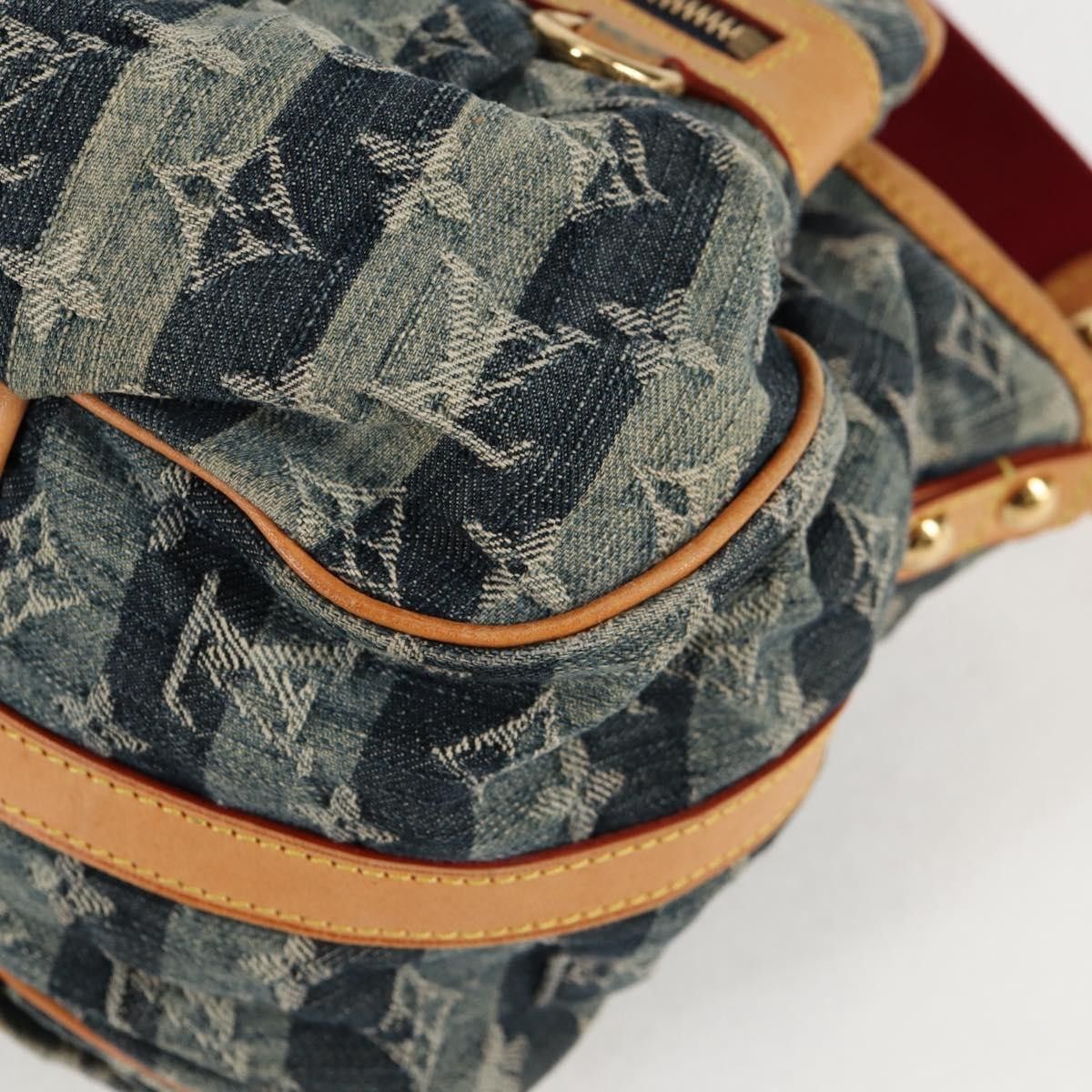 Louis Vuitton Louis Vuitton Porte Epaule Raye Handbag Striped Monogram Denim Size ONE SIZE - 11 Thumbnail