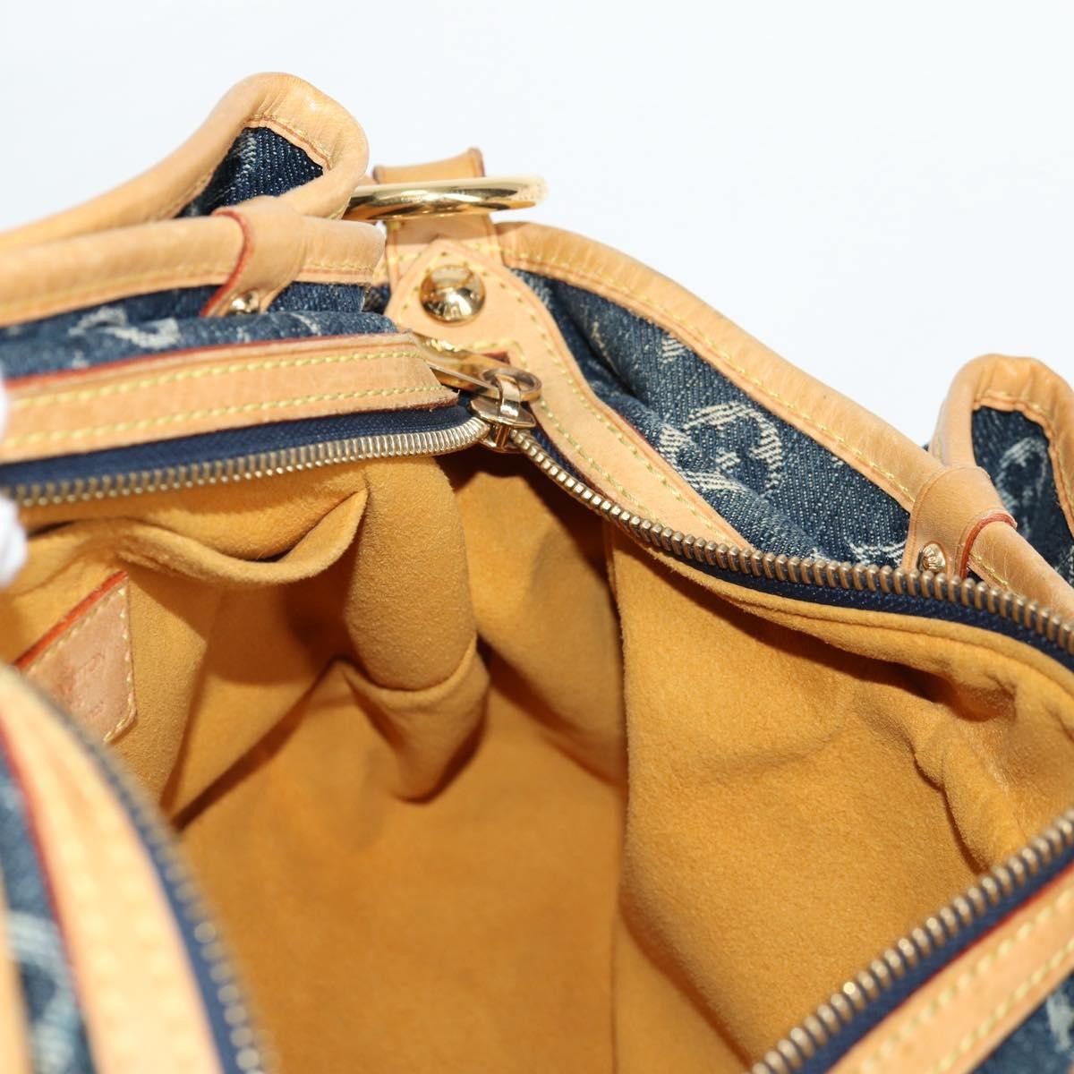 Louis Vuitton Louis Vuitton Porte Epaule Raye Handbag Striped Monogram Denim Size ONE SIZE - 24 Thumbnail