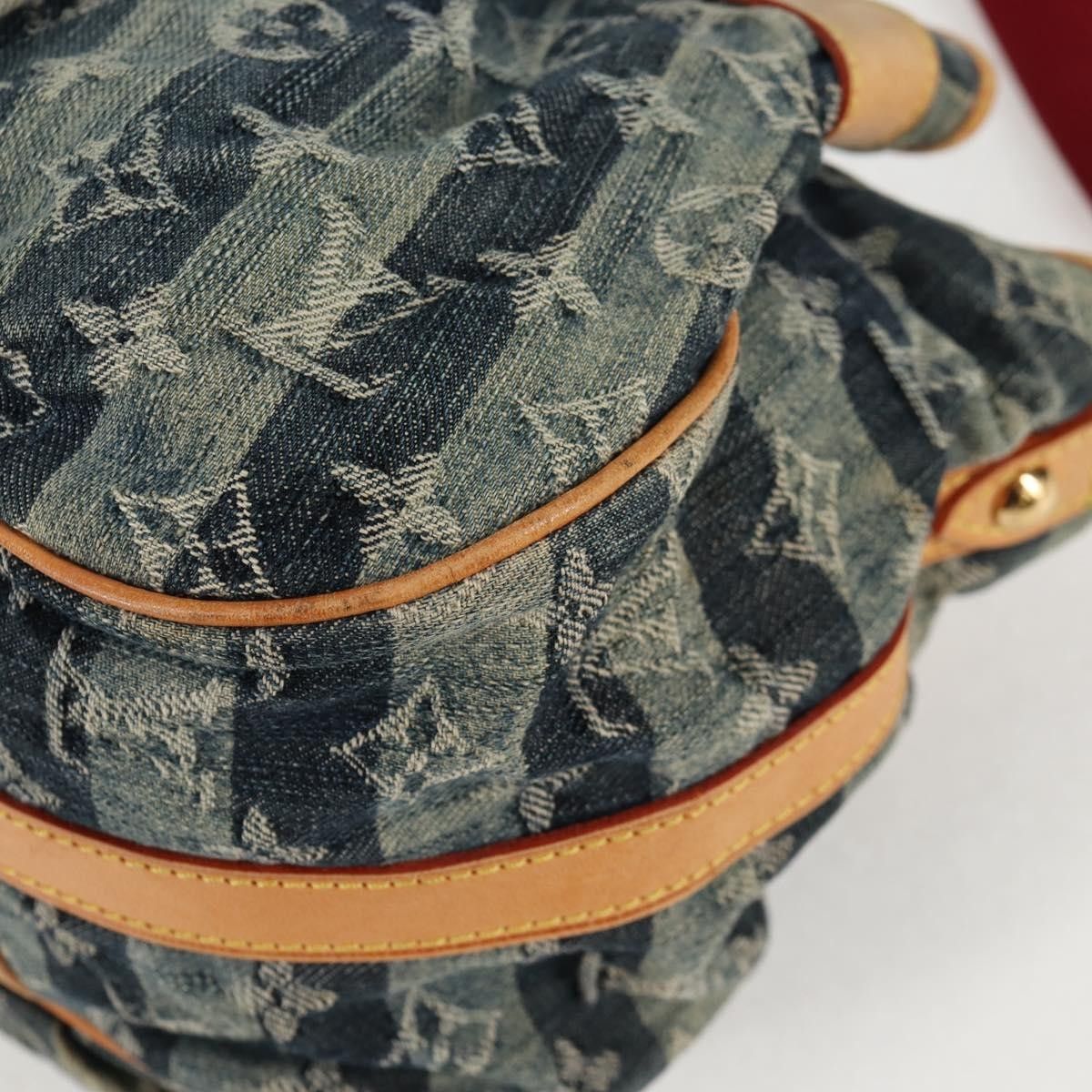 Louis Vuitton Louis Vuitton Porte Epaule Raye Handbag Striped Monogram Denim Size ONE SIZE - 9 Thumbnail
