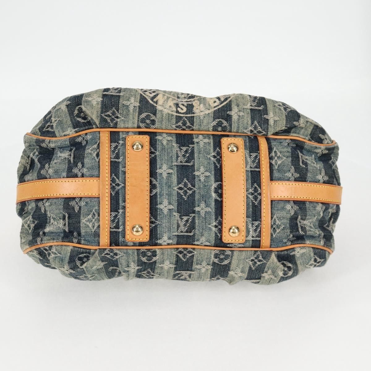Louis Vuitton Louis Vuitton Porte Epaule Raye Handbag Striped Monogram Denim Size ONE SIZE - 16 Thumbnail