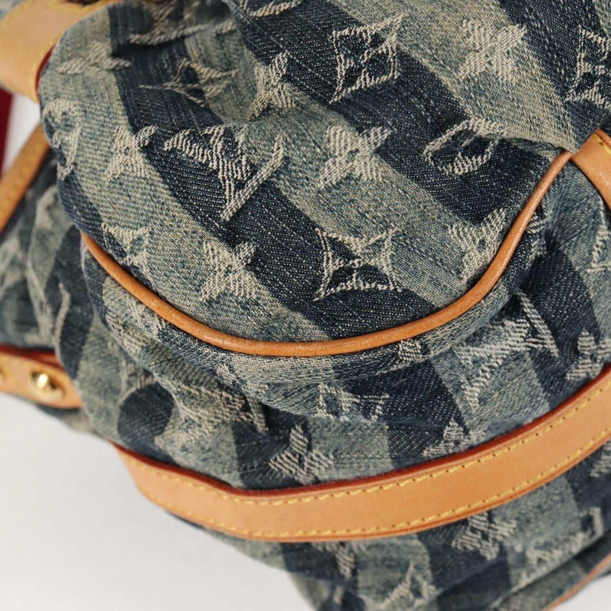 Louis Vuitton Louis Vuitton Porte Epaule Raye Handbag Striped Monogram Denim Size ONE SIZE - 10 Thumbnail