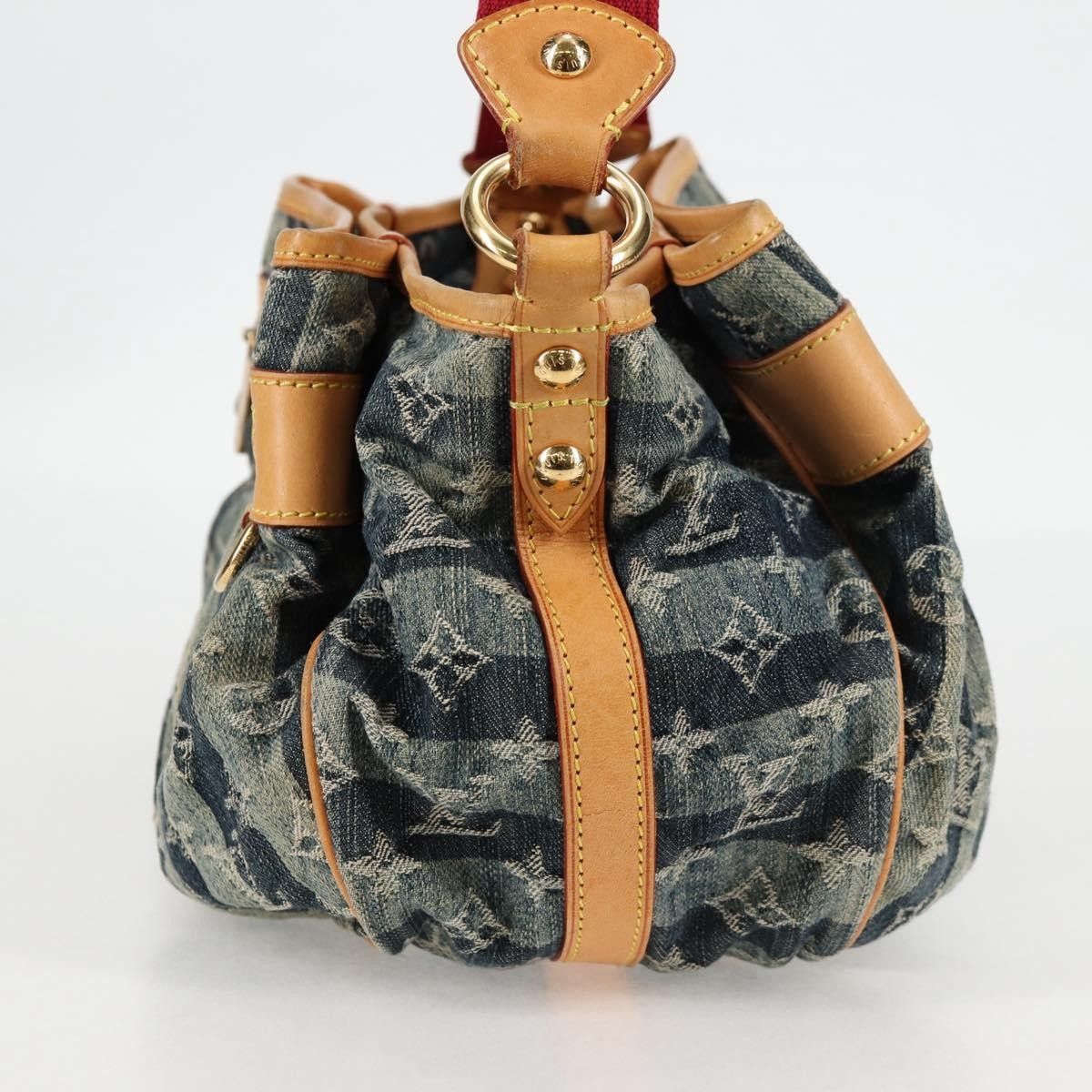 Louis Vuitton Louis Vuitton Porte Epaule Raye Handbag Striped Monogram Denim Size ONE SIZE - 3 Thumbnail