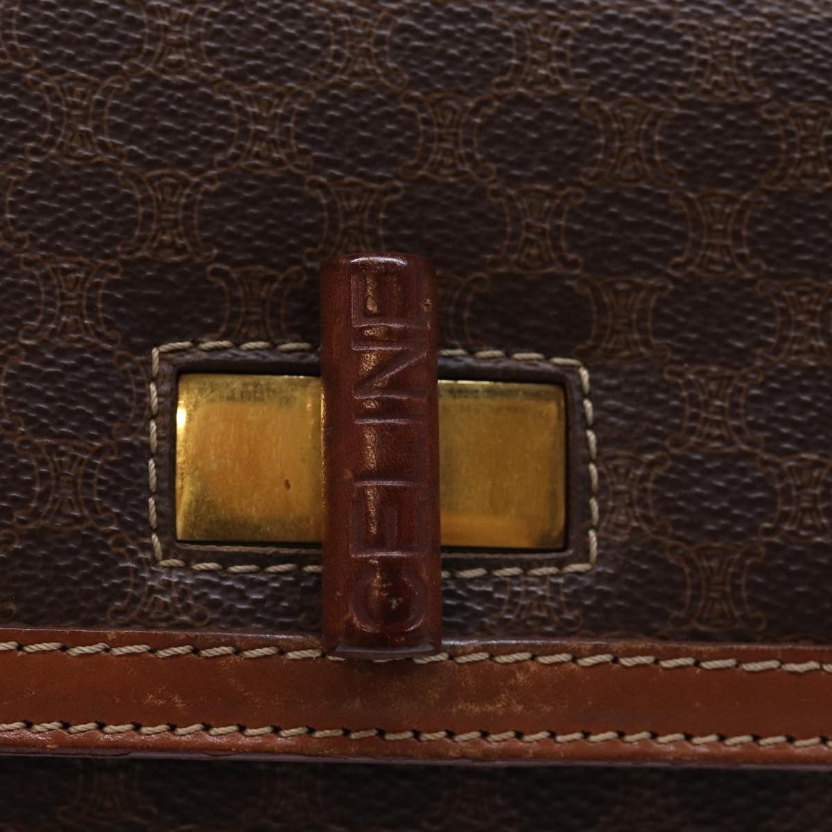 Celine Celine Vintage Convertible Top Handle Bag Macadam Coated Canvas Size ONE SIZE - 18 Thumbnail