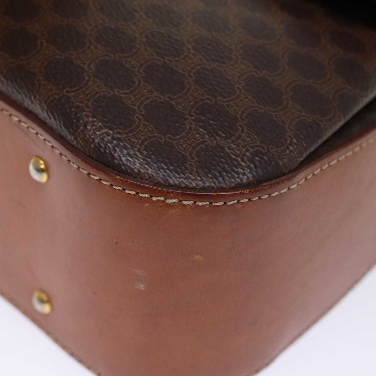 Celine Celine Vintage Convertible Top Handle Bag Macadam Coated Canvas Size ONE SIZE - 9 Thumbnail