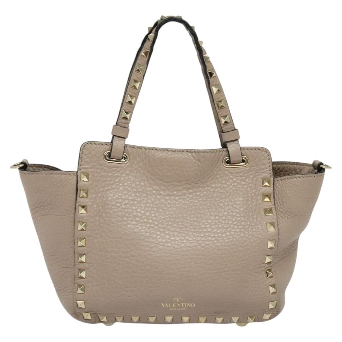 Valentino Valentino Garavani Rockstud Tote Pebbled Leather Size ONE SIZE - 2 Thumbnail