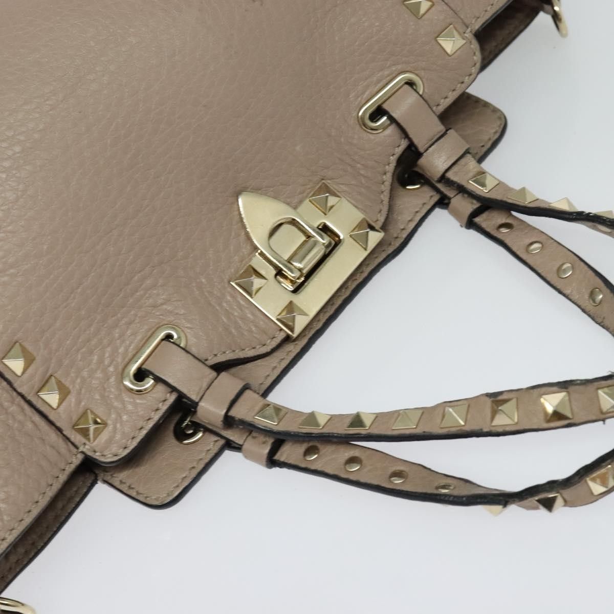 Valentino Valentino Garavani Rockstud Tote Pebbled Leather Size ONE SIZE - 15 Thumbnail