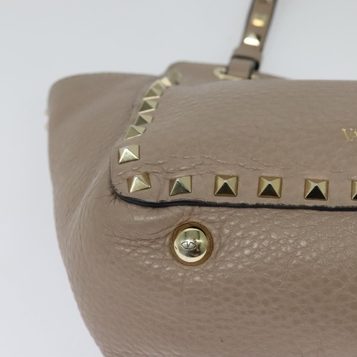 Valentino Valentino Garavani Rockstud Tote Pebbled Leather Size ONE SIZE - 10 Thumbnail
