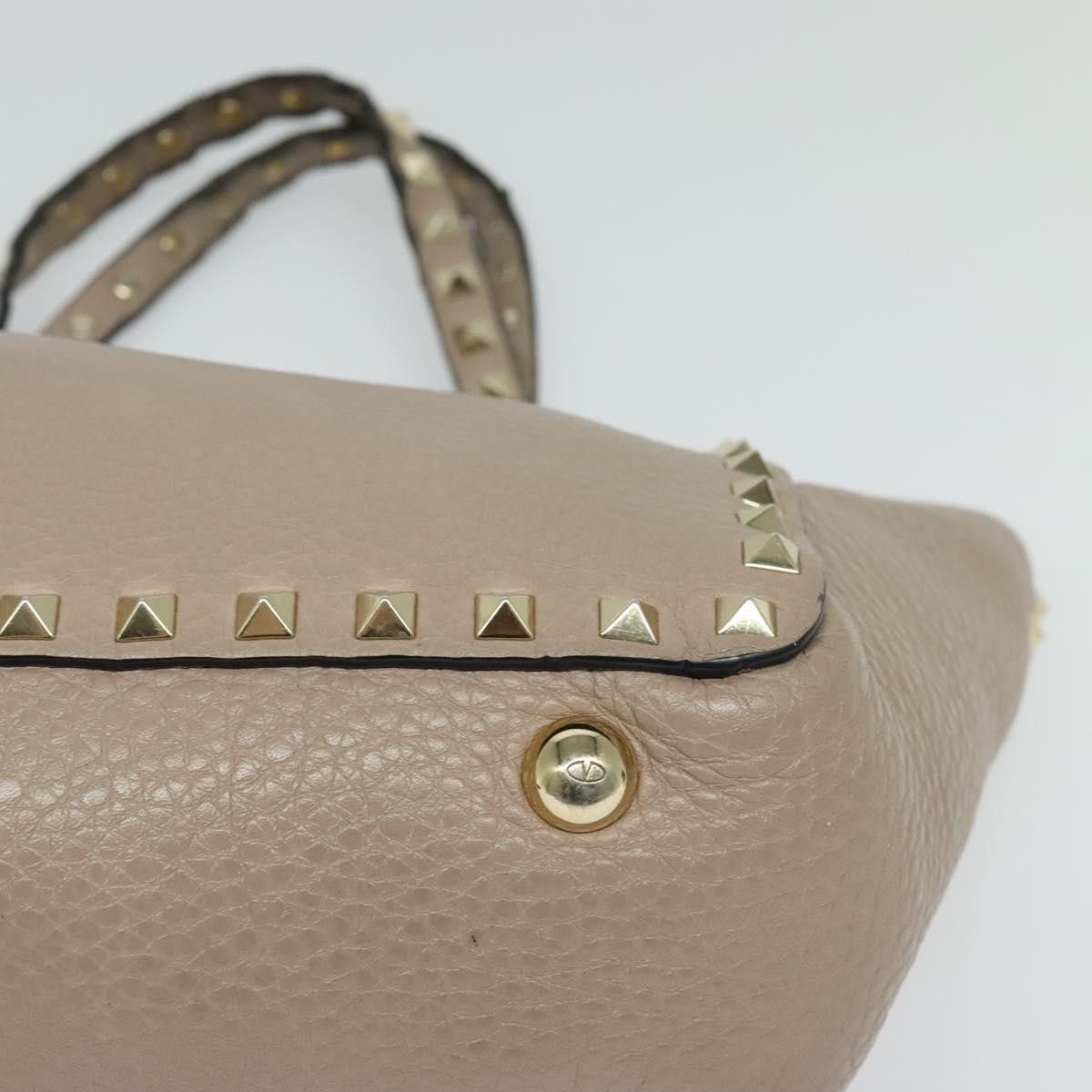 Valentino Valentino Garavani Rockstud Tote Pebbled Leather Size ONE SIZE - 9 Thumbnail