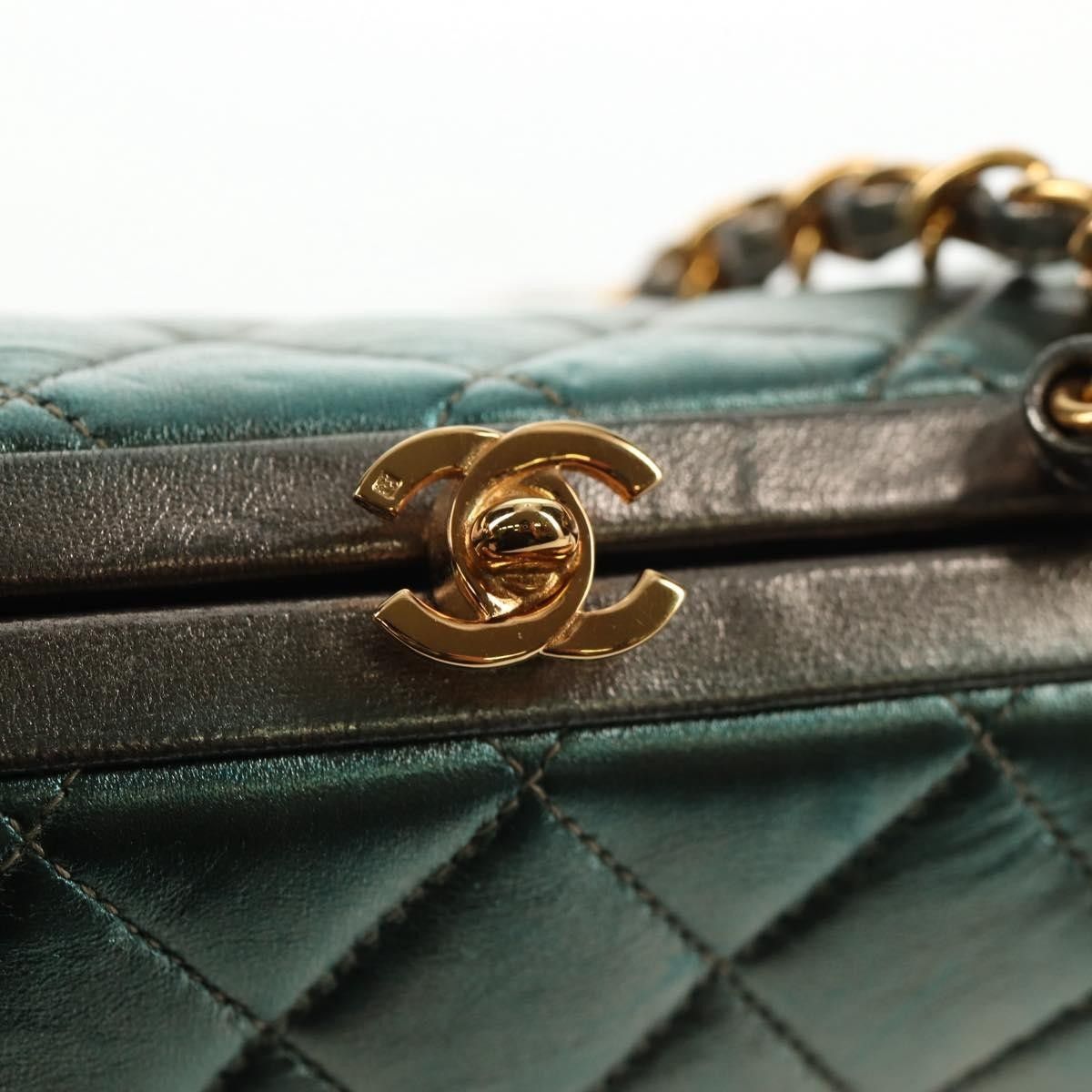 Chanel Chanel Vintage Chain Frame Bag Quilted Lambskin Size ONE SIZE - 13 Thumbnail