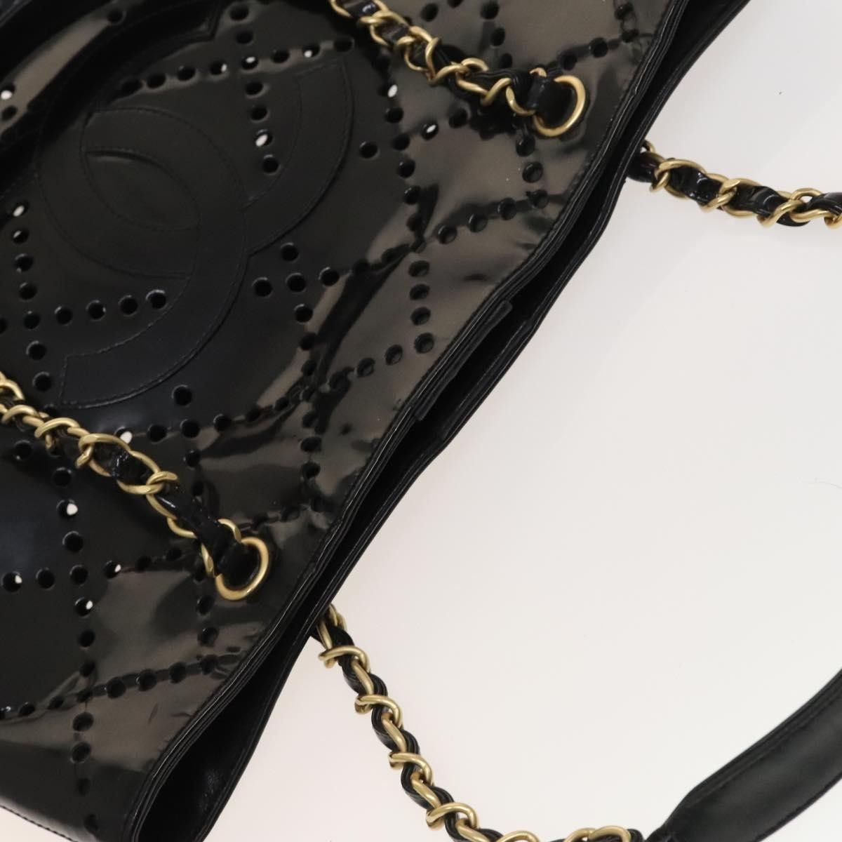 Chanel Chanel CC Chain Tote Perforated Patent Size ONE SIZE - 11 Thumbnail