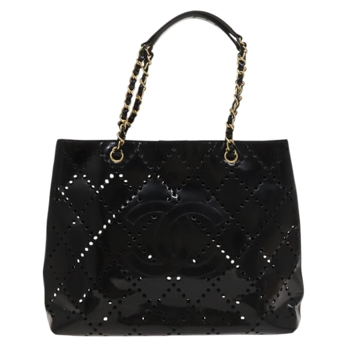 Chanel Chanel CC Chain Tote Perforated Patent Size ONE SIZE - 15 Thumbnail