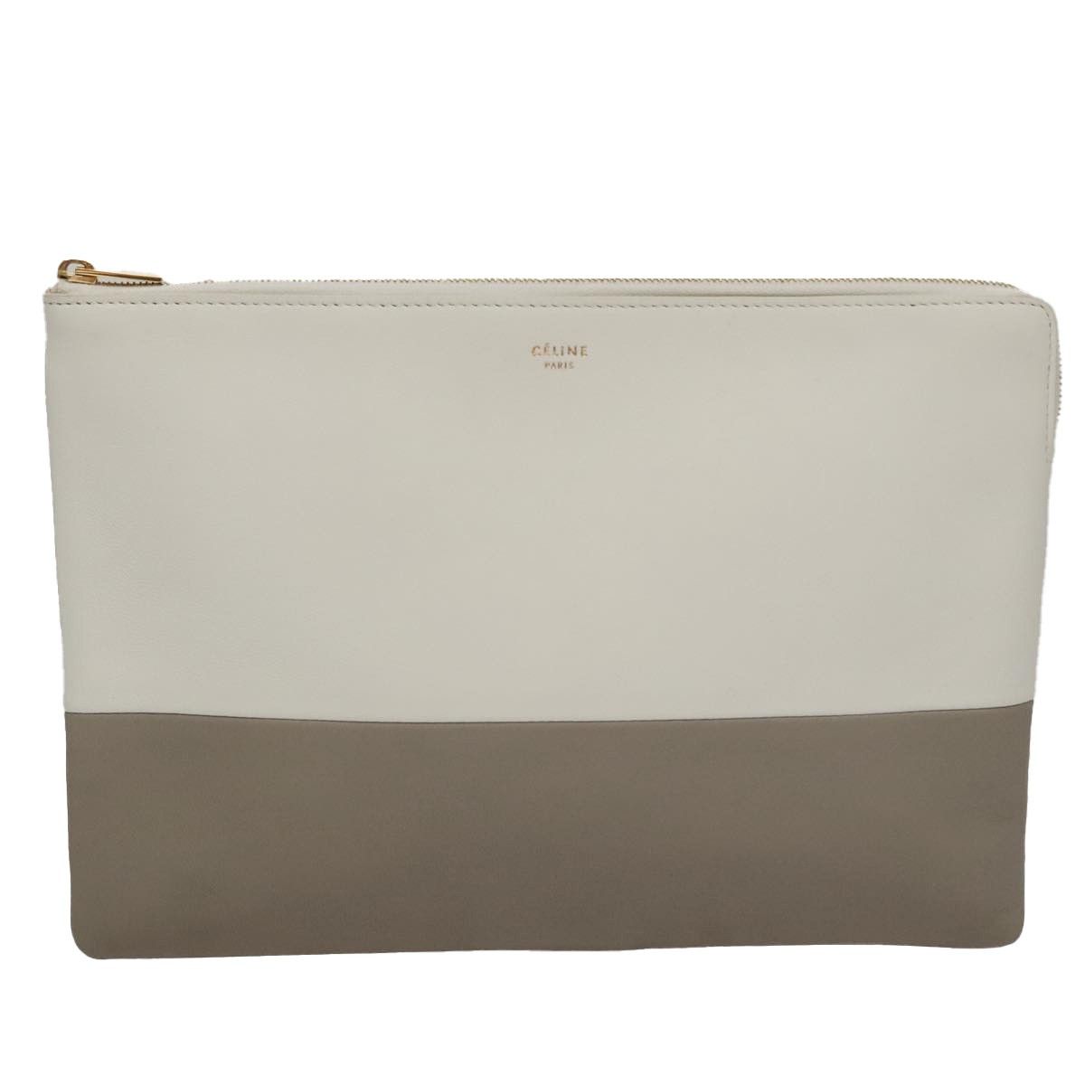 Celine Celine Bicolor Solo Clutch Leather Size ONE SIZE - 18 Thumbnail