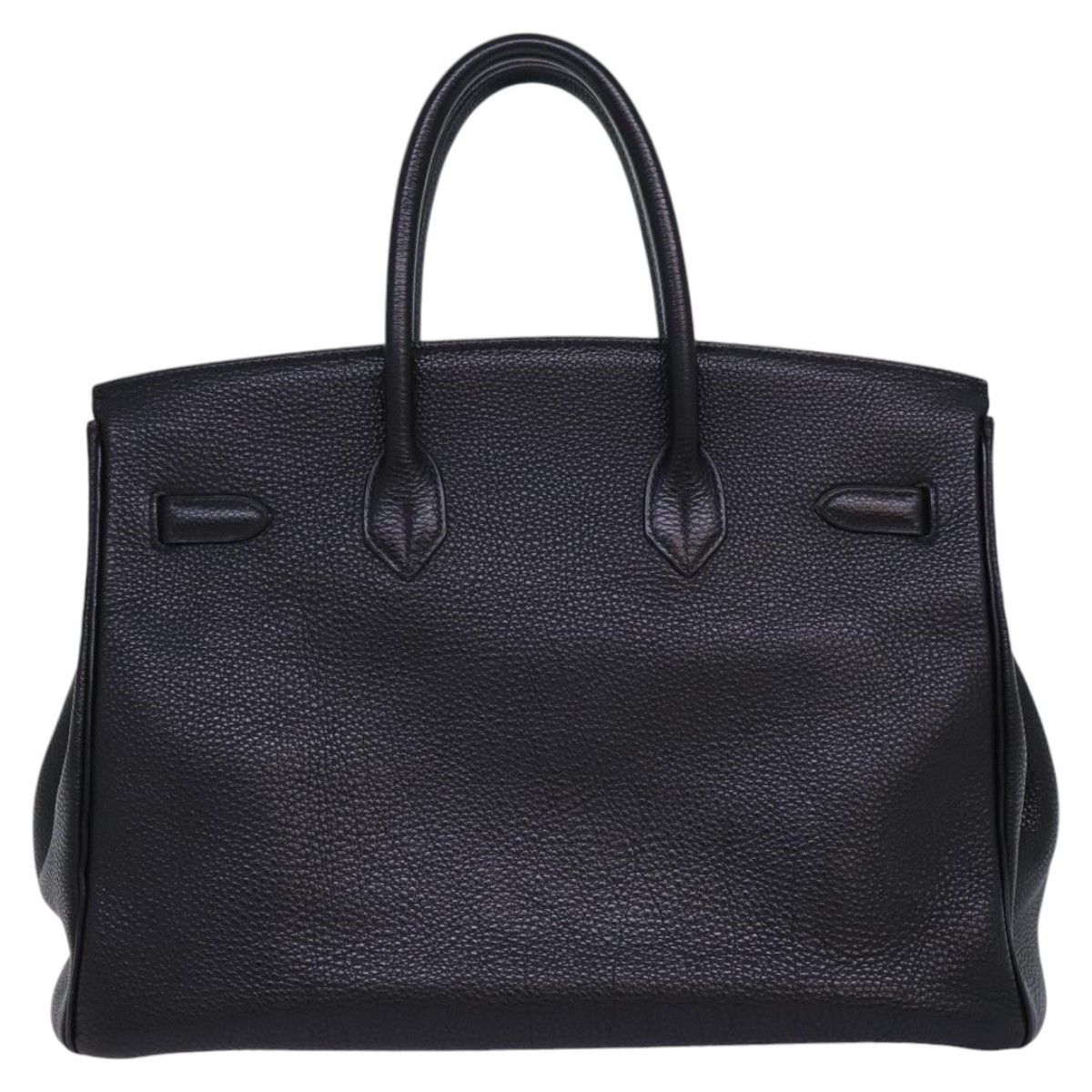 Hermes Hermes Birkin Handbag Black Clemence with Palladium Hardware Size ONE SIZE - 3 Thumbnail