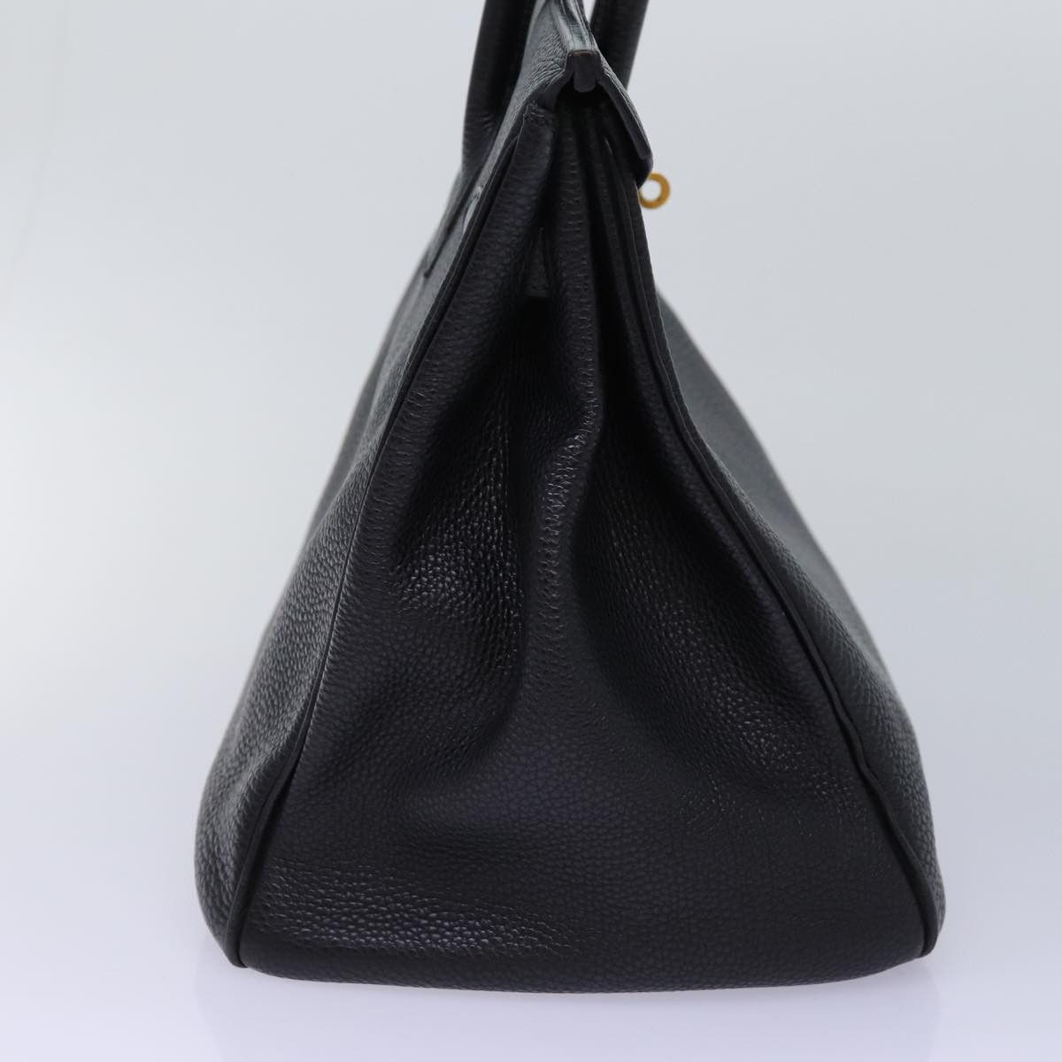 Hermes Hermes Birkin Handbag Black Clemence with Palladium Hardware Size ONE SIZE - 5 Thumbnail