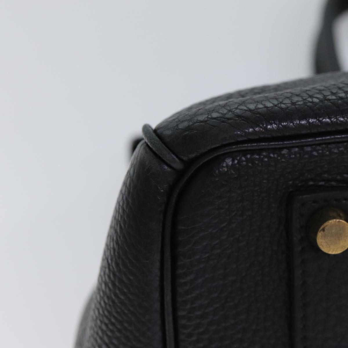 Hermes Hermes Birkin Handbag Black Clemence with Palladium Hardware Size ONE SIZE - 11 Thumbnail