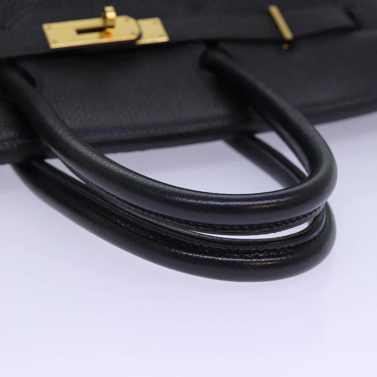 Hermes Hermes Birkin Handbag Black Clemence with Palladium Hardware Size ONE SIZE - 7 Thumbnail
