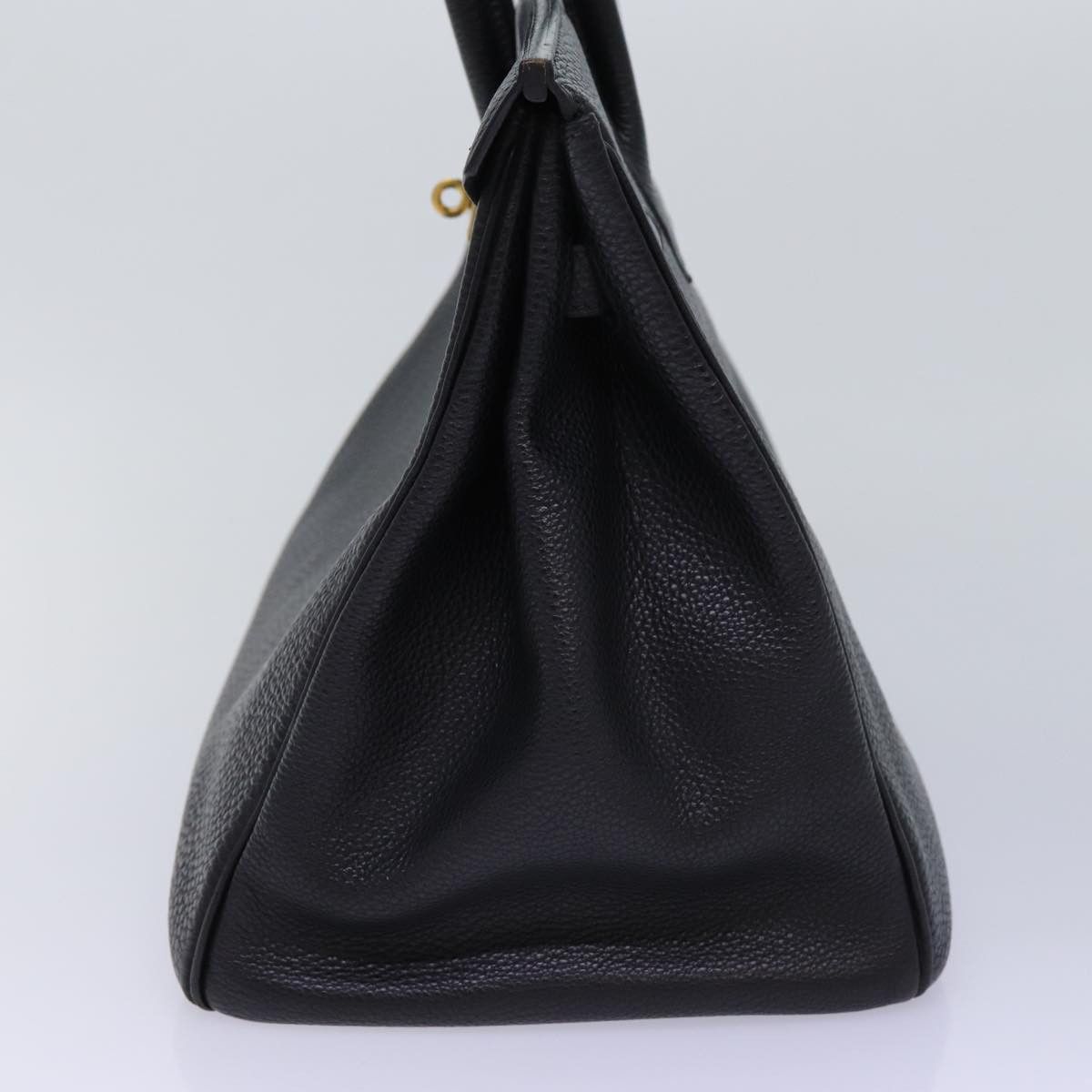 Hermes Hermes Birkin Handbag Black Clemence with Palladium Hardware Size ONE SIZE - 4 Thumbnail