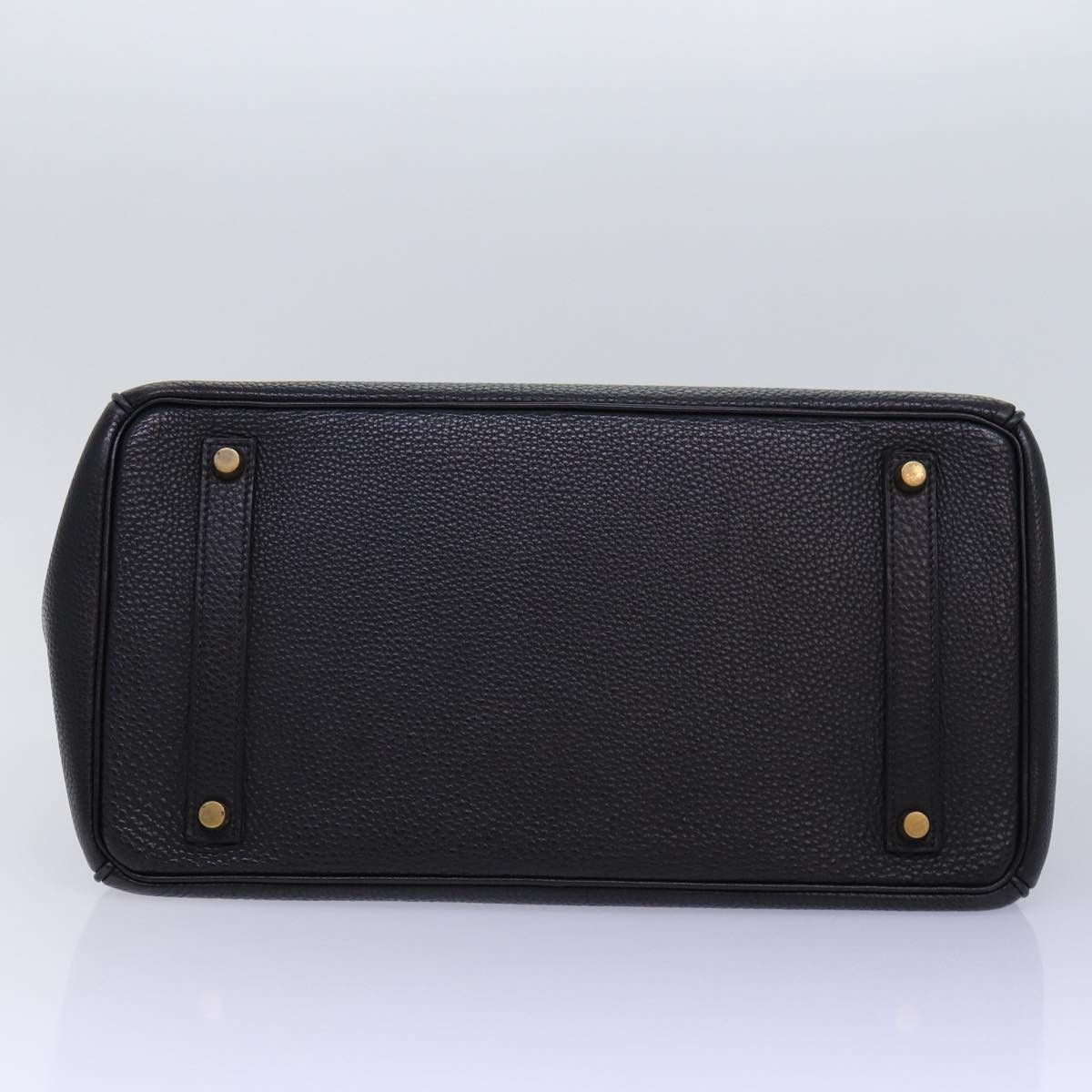 Hermes Hermes Birkin Handbag Black Clemence with Palladium Hardware Size ONE SIZE - 9 Thumbnail