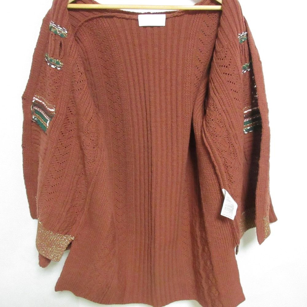 Other Other Mame Kurogouchi Oversized Chunky Knit Cardigan Knit Cardigan Cotton Tops MM20PF-KN719 DUTY FREE for USA Size ONE SIZE - 3 Thumbnail