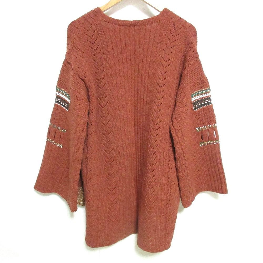 Other Other Mame Kurogouchi Oversized Chunky Knit Cardigan Knit Cardigan Cotton Tops MM20PF-KN719 DUTY FREE for USA Size ONE SIZE - 2 Thumbnail