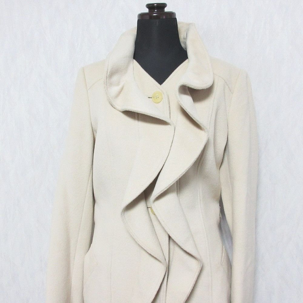 Other Other CITRUS NOTES Frill Design Angora Wool Long Coat Others Outerwear DUTY FREE for USA Size ONE SIZE - 2 Thumbnail
