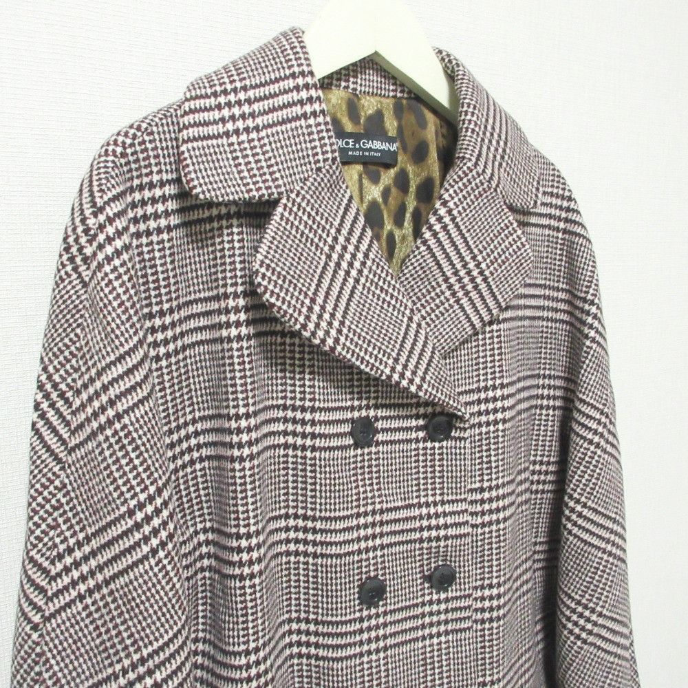 Dolce & Gabbana Dolce & Gabbana Dolce&Gabbana Houndstooth Wool Coat Cotton Outerwear DUTY FREE for USA Size ONE SIZE - 3 Thumbnail