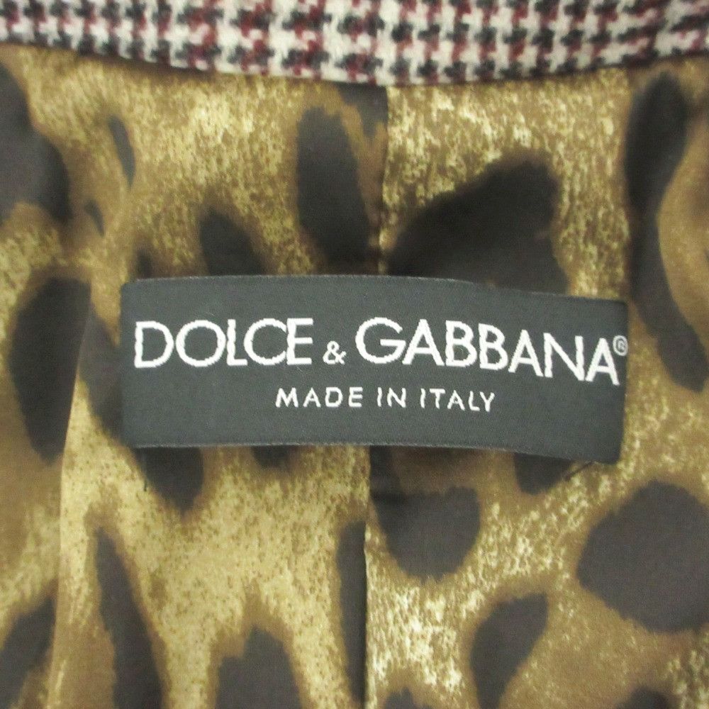 Dolce & Gabbana Dolce & Gabbana Dolce&Gabbana Houndstooth Wool Coat Cotton Outerwear DUTY FREE for USA Size ONE SIZE - 5 Thumbnail