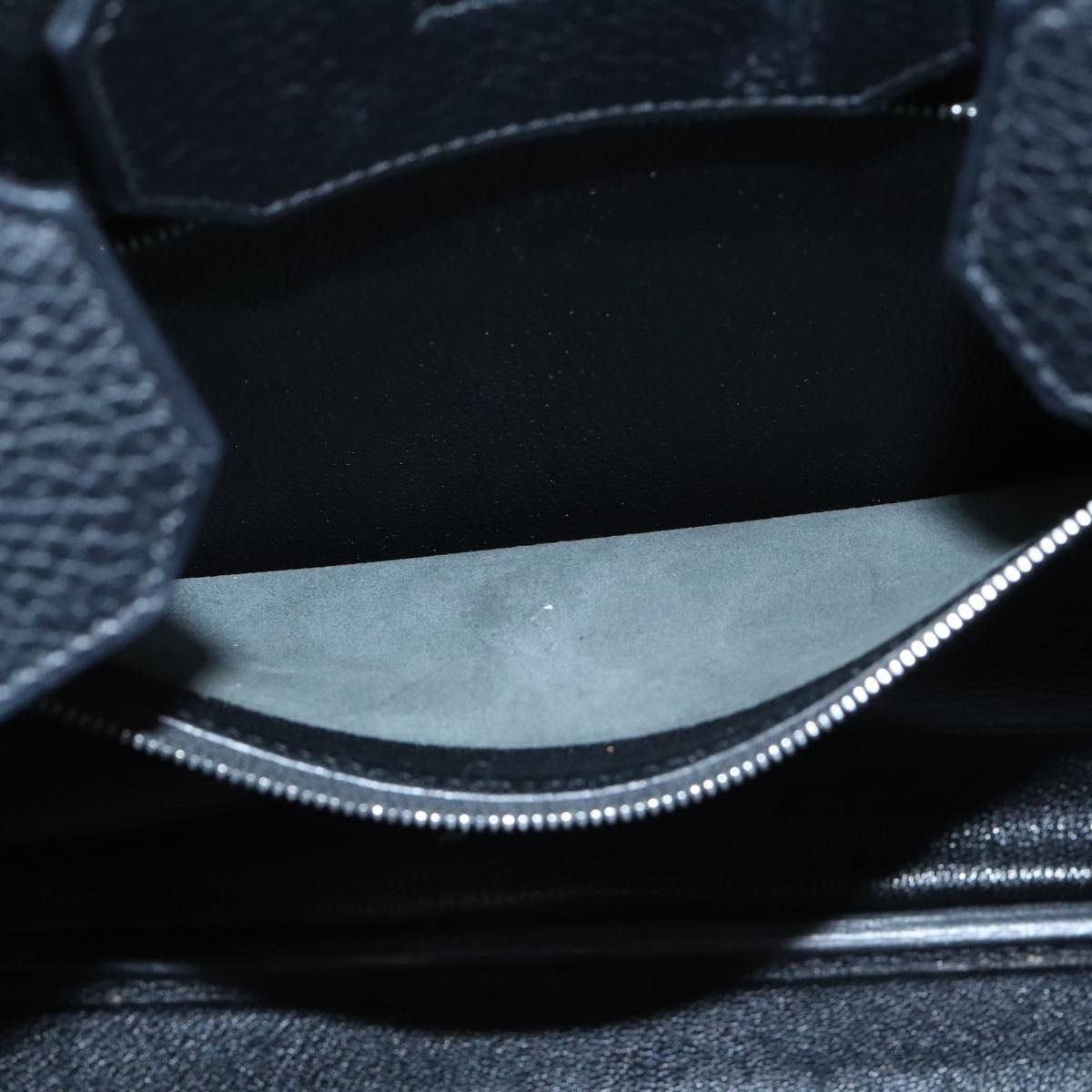 Hermes Hermes Birkin Handbag Black Clemence with Palladium Hardware Size ONE SIZE - 5 Thumbnail