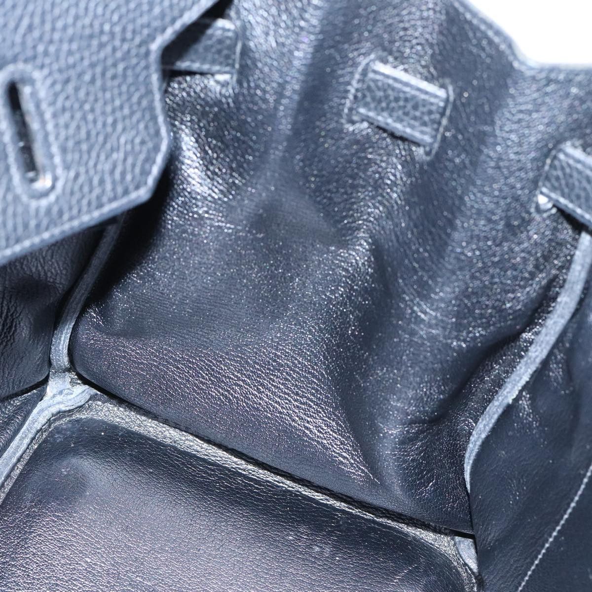 Hermes Hermes Birkin Handbag Black Clemence with Palladium Hardware Size ONE SIZE - 8 Thumbnail