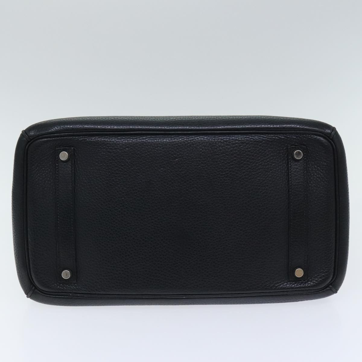 Hermes Hermes Birkin Handbag Black Clemence with Palladium Hardware Size ONE SIZE - 12 Thumbnail