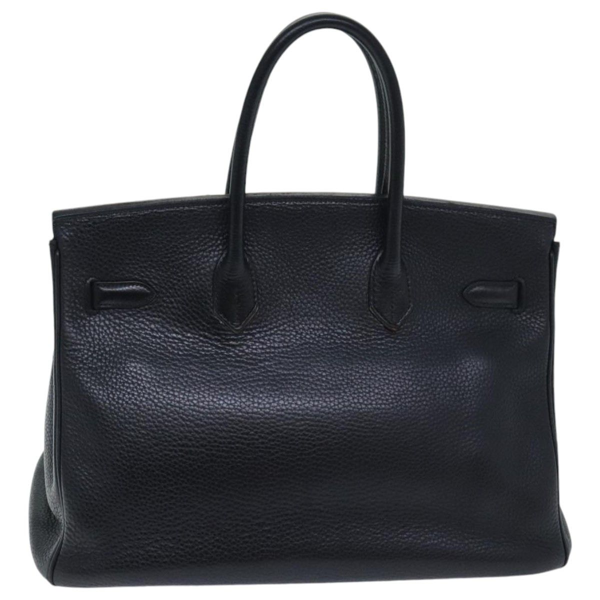 Hermes Hermes Birkin Handbag Black Clemence with Palladium Hardware Size ONE SIZE - 2 Thumbnail
