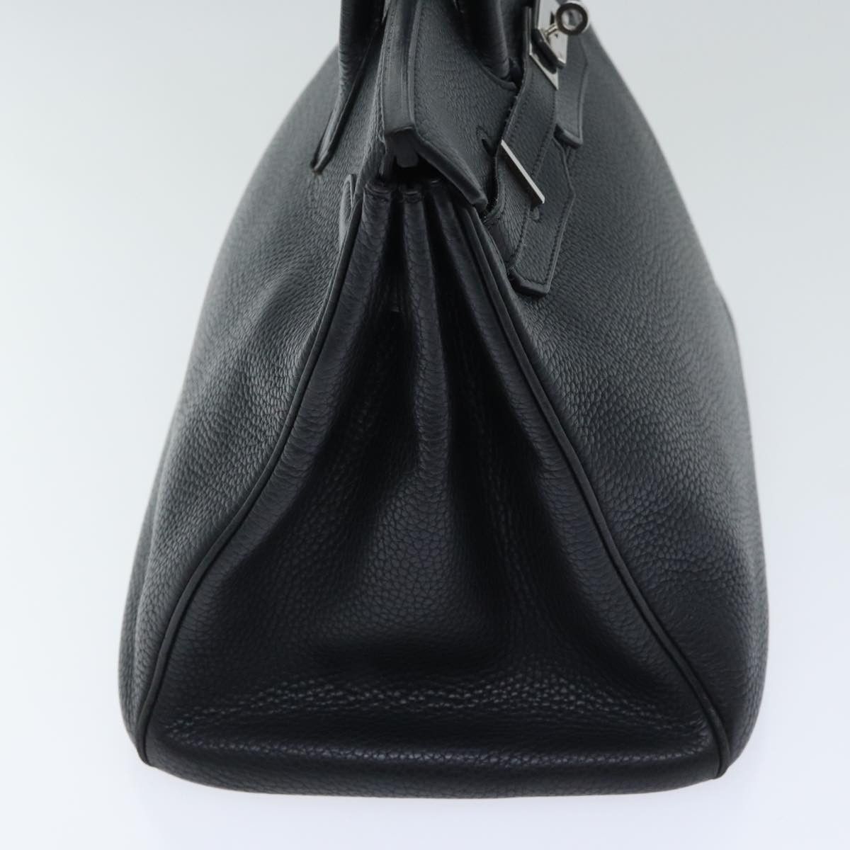 Hermes Hermes Birkin Handbag Black Clemence with Palladium Hardware Size ONE SIZE - 18 Thumbnail