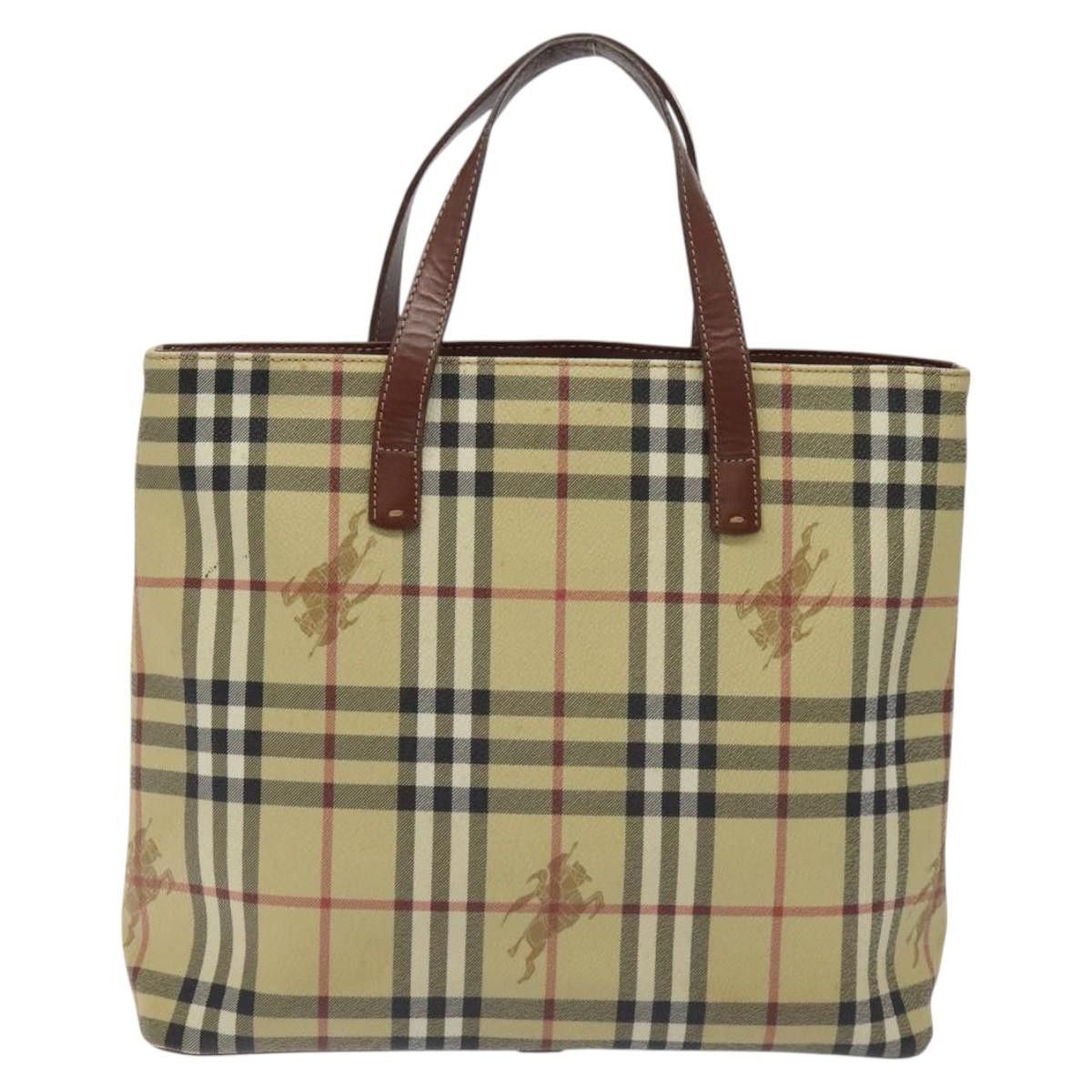 Burberry Burberry Top Handle Tote Haymarket Coated Canvas Size ONE SIZE - 2 Thumbnail