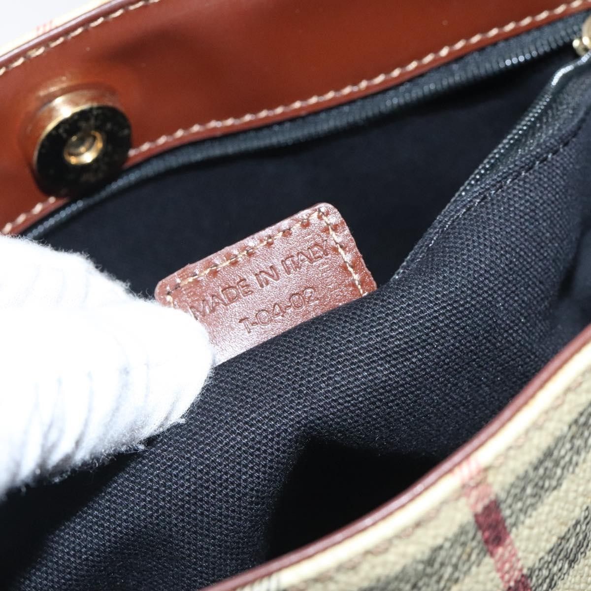 Burberry Burberry Top Handle Tote Haymarket Coated Canvas Size ONE SIZE - 6 Thumbnail