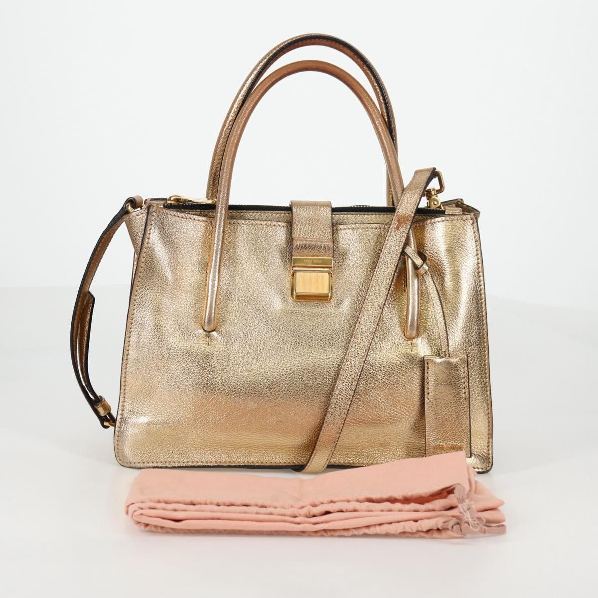Miu Miu Miu Miu Madras Convertible Compartment Tote Leather Size ONE SIZE - 14 Thumbnail