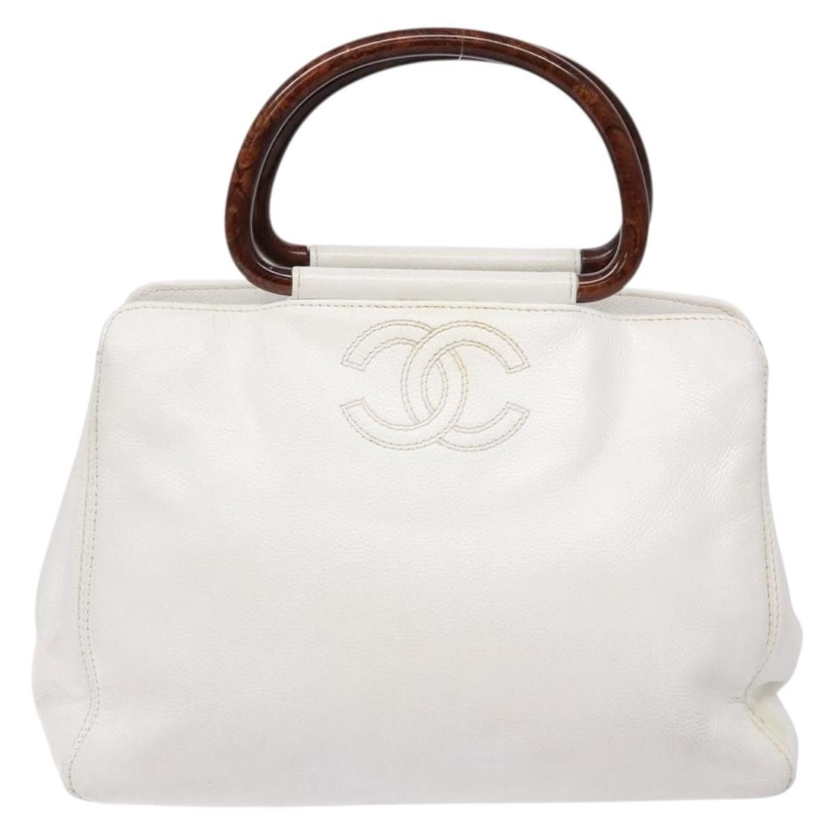 Chanel Chanel Vintage Wooden Ring Tote Leather Size ONE SIZE - 17 Thumbnail