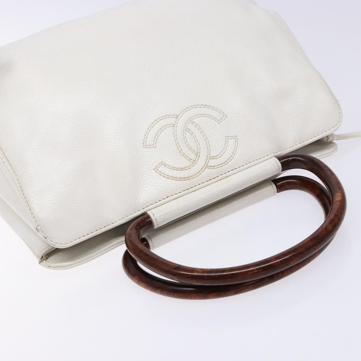 Chanel Chanel Vintage Wooden Ring Tote Leather Size ONE SIZE - 8 Thumbnail
