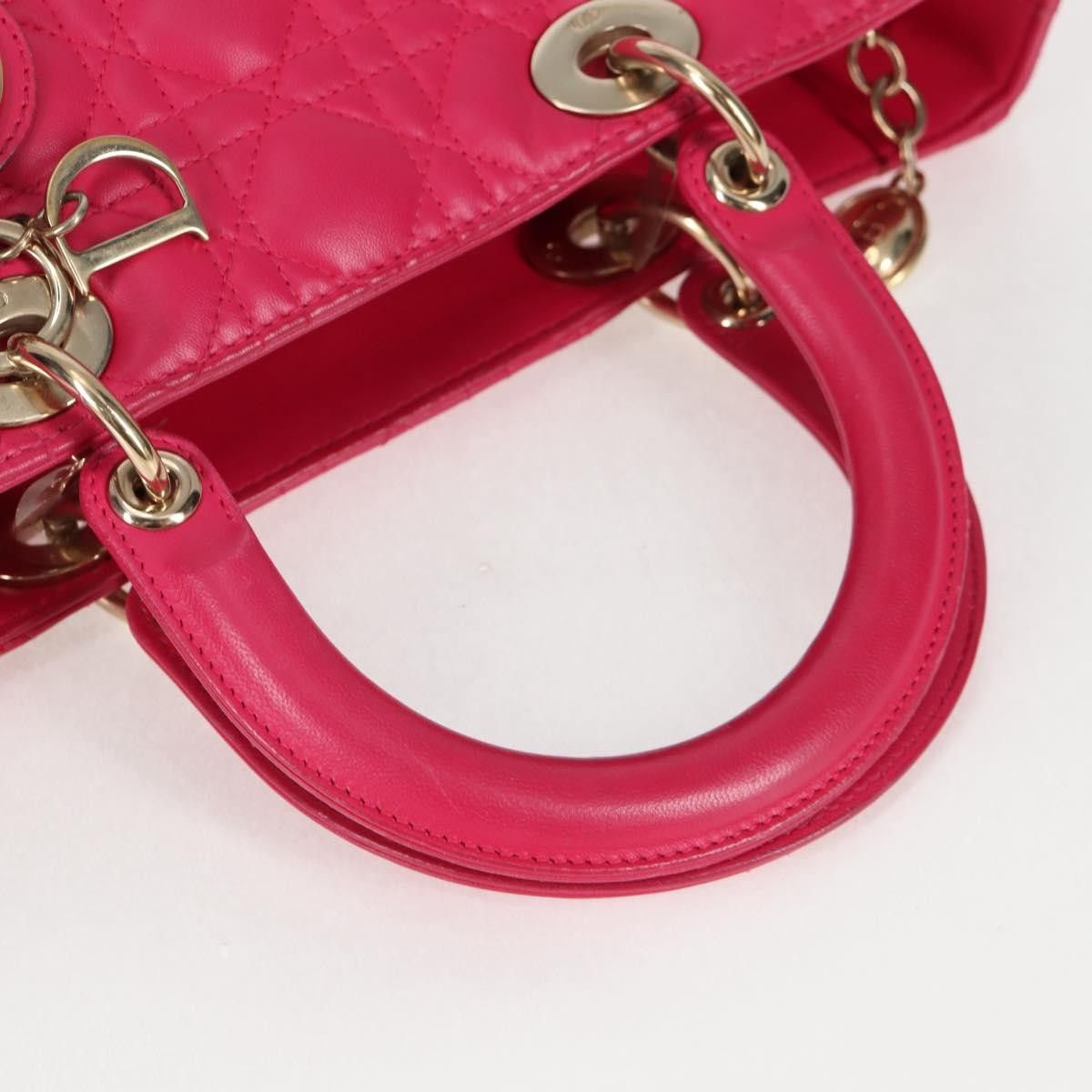 Dior Christian Dior Lady Dior Bag Cannage Quilt Lambskin Size ONE SIZE - 8 Thumbnail