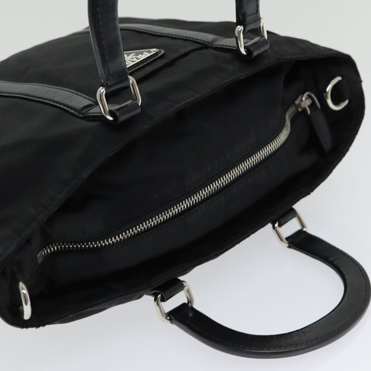 Prada Prada Convertible Zip Tote Tessuto with Leather Size ONE SIZE - 16 Thumbnail