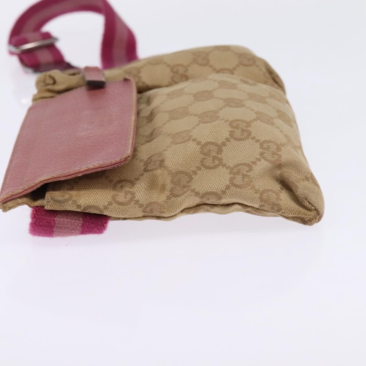 Gucci Gucci Vintage Double Belt Bag GG Canvas with Leather Size ONE SIZE - 3 Thumbnail