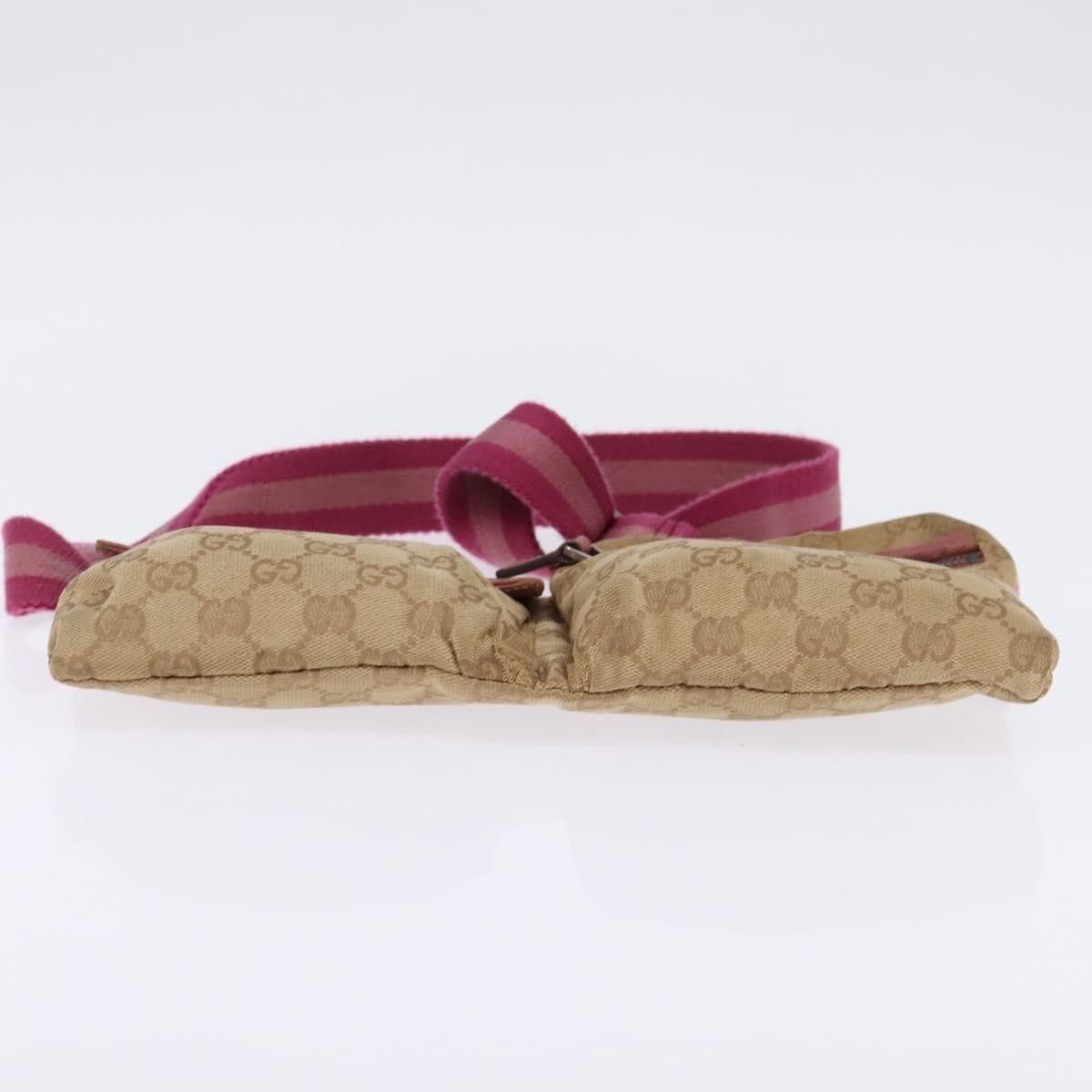 Gucci Gucci Vintage Double Belt Bag GG Canvas with Leather Size ONE SIZE - 17 Thumbnail