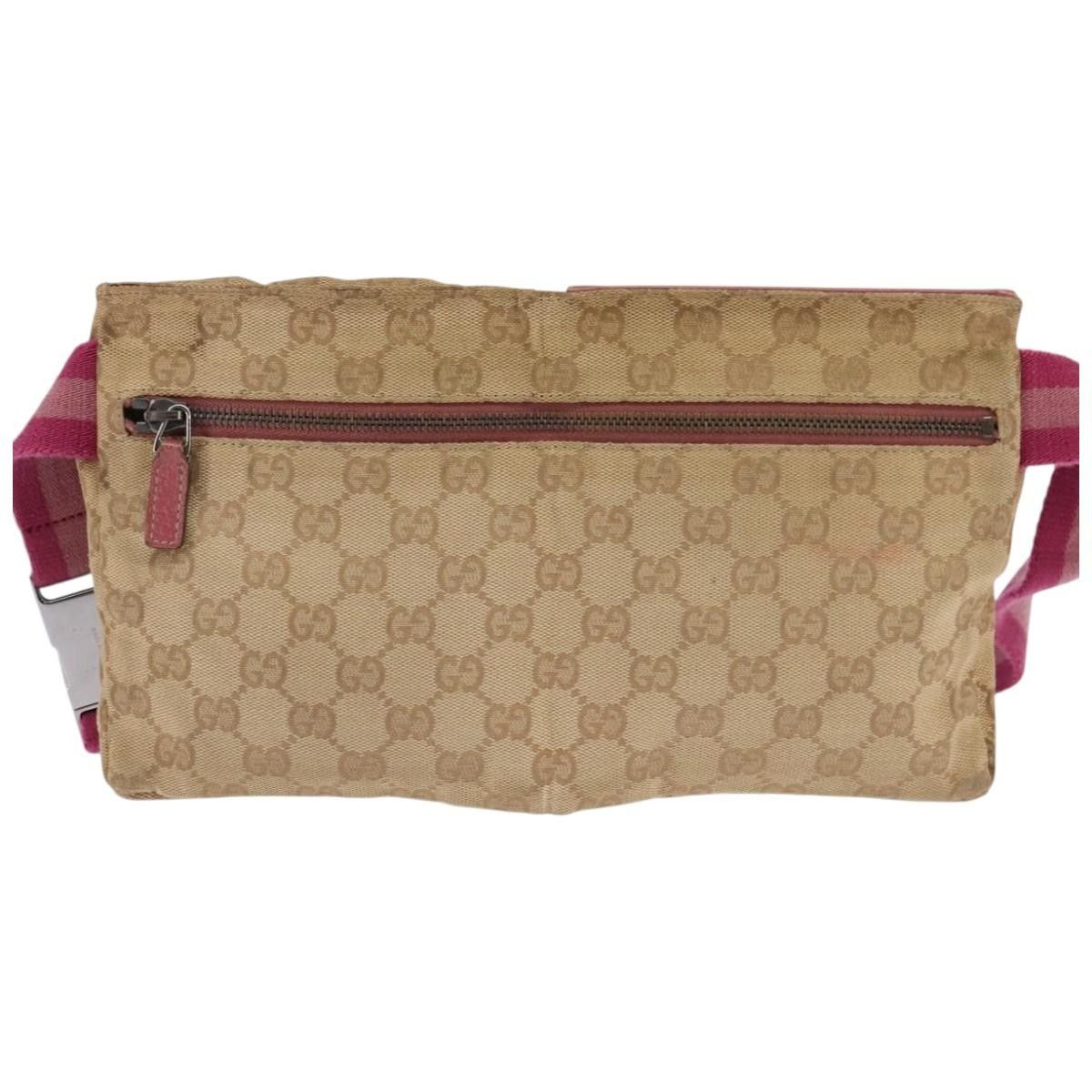 Gucci Gucci Vintage Double Belt Bag GG Canvas with Leather Size ONE SIZE - 2 Thumbnail