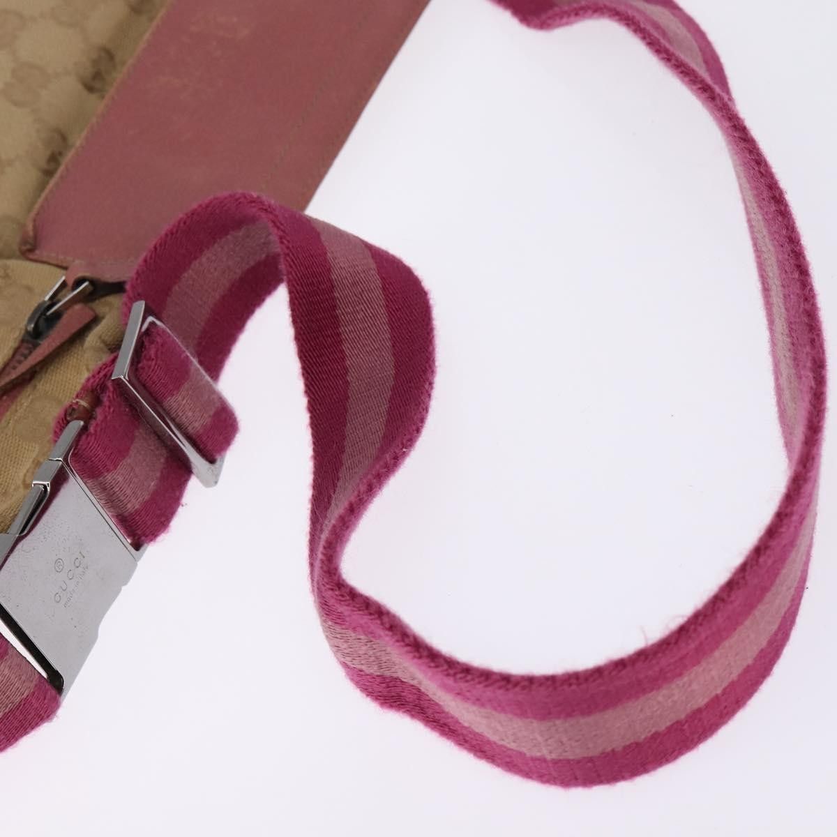 Gucci Gucci Vintage Double Belt Bag GG Canvas with Leather Size ONE SIZE - 8 Thumbnail