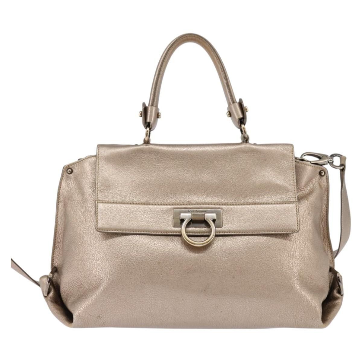 Salvatore Ferragamo Salvatore Ferragamo Sofia Satchel Leather Size ONE SIZE - 19 Thumbnail