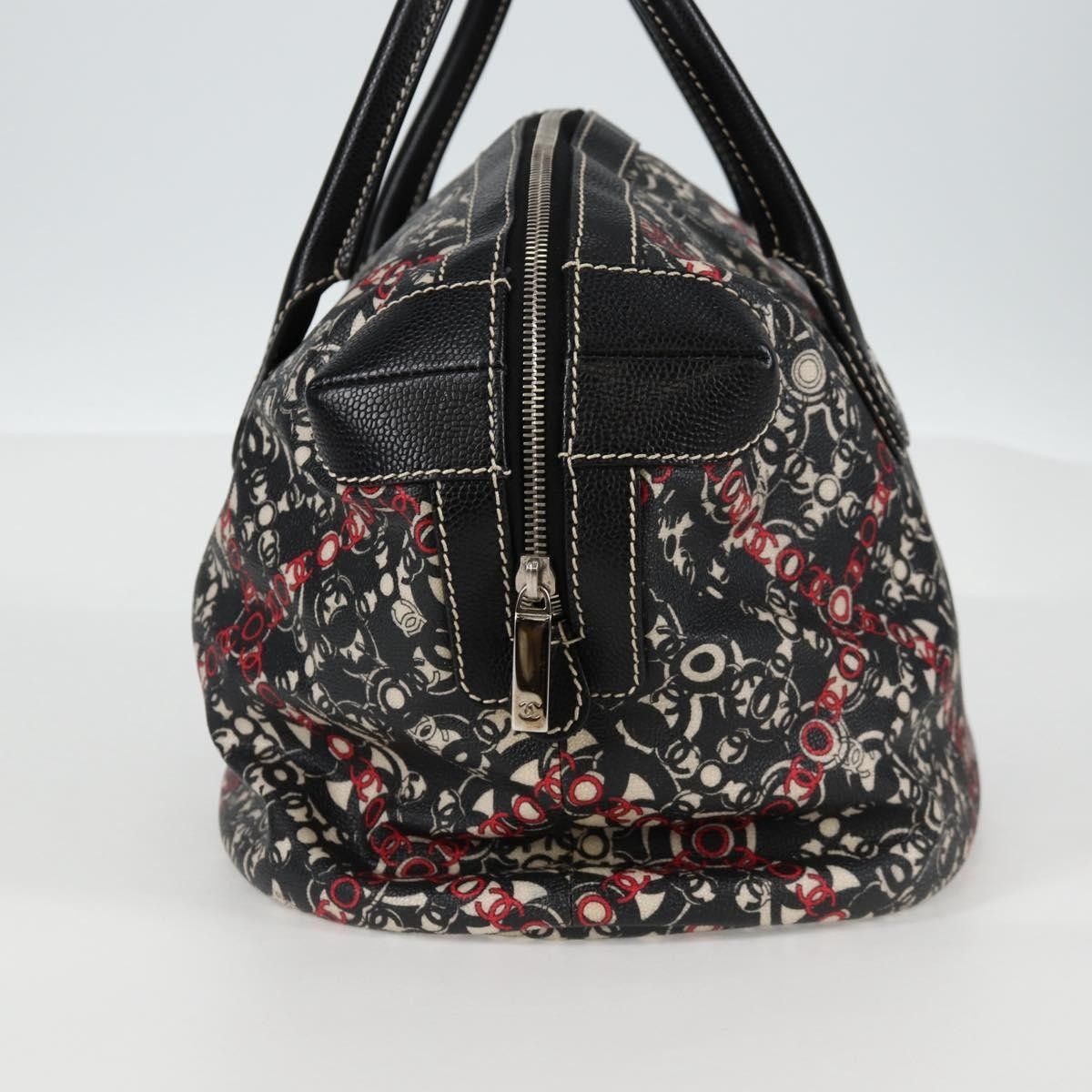 Chanel Chanel Optic Coco Bowler Bag Printed Coated Canvas with Caviar Size ONE SIZE - 4 Thumbnail
