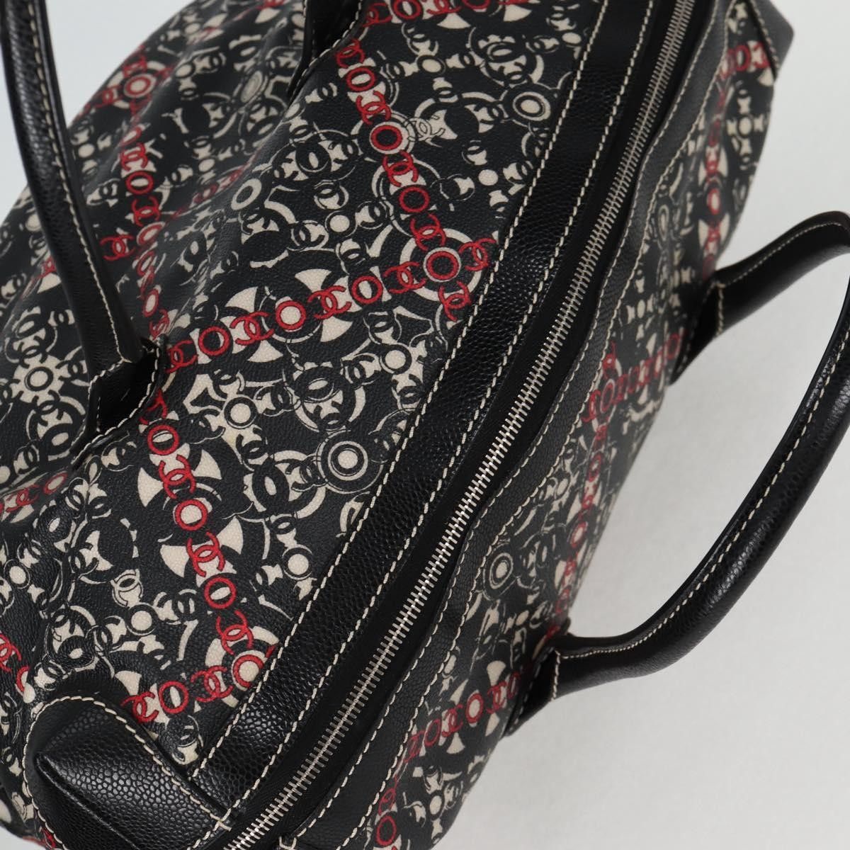 Chanel Chanel Optic Coco Bowler Bag Printed Coated Canvas with Caviar Size ONE SIZE - 19 Thumbnail