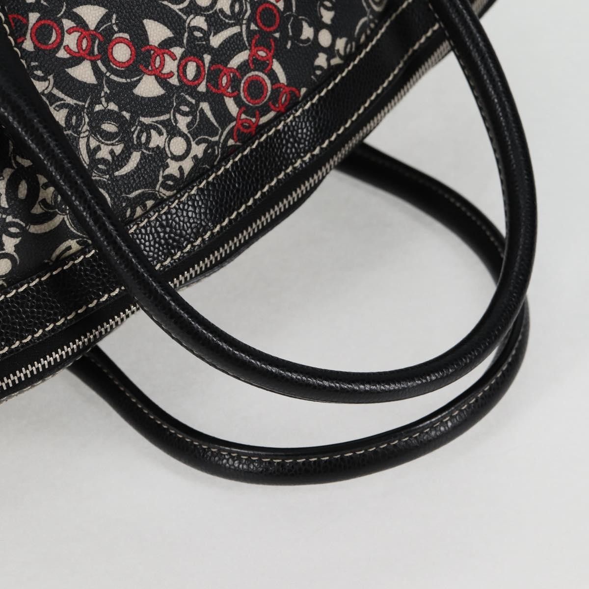 Chanel Chanel Optic Coco Bowler Bag Printed Coated Canvas with Caviar Size ONE SIZE - 8 Thumbnail